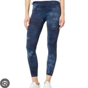 Spanx Look At Me Seamless Deep Blue Tie-Dye Leggings Large
